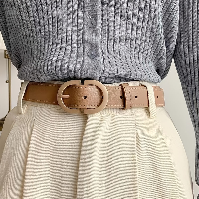 Women's Pu Leather Waist Belt with Buckle
