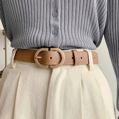 Women's Pu Leather Waist Belt with Buckle