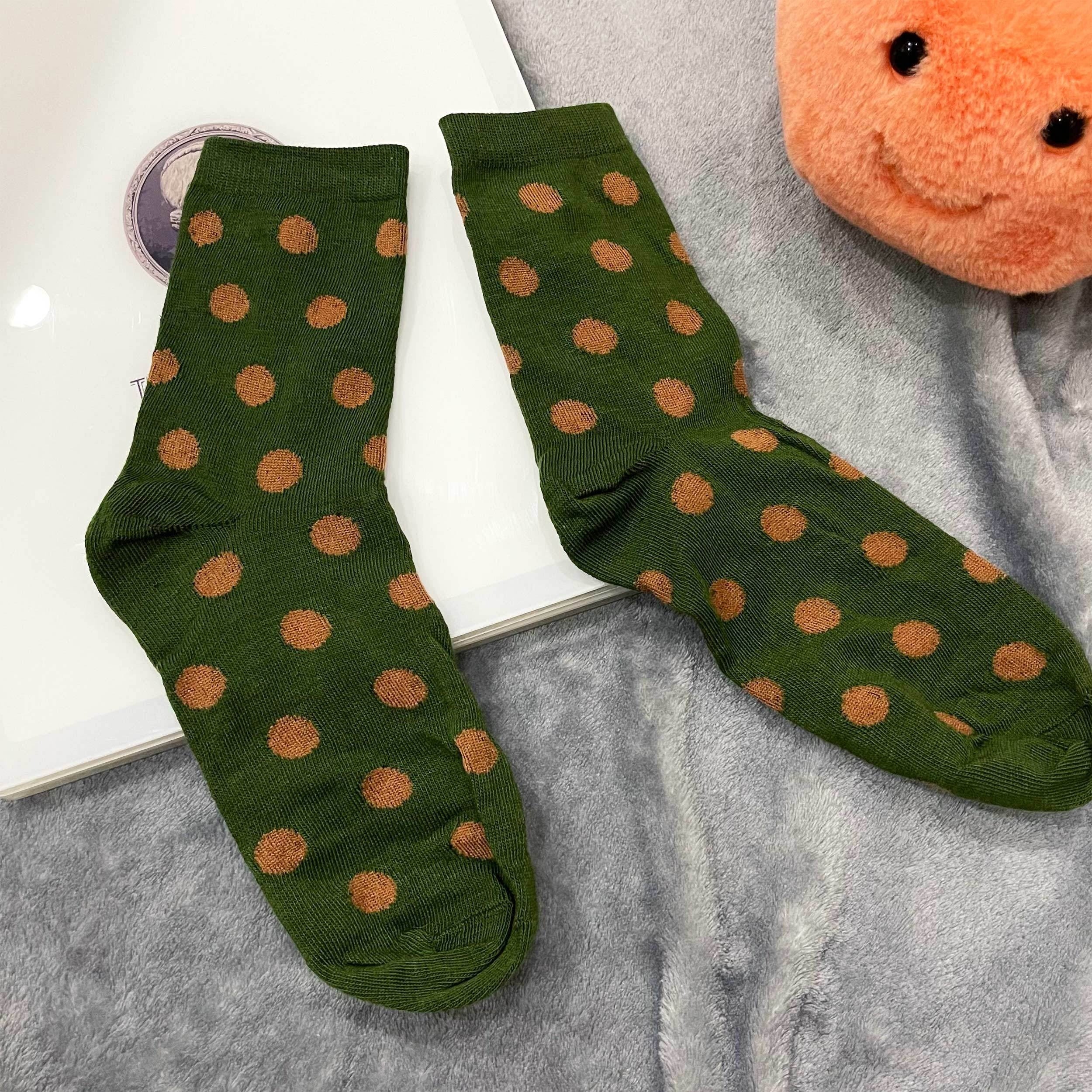 Bear Print Socks Women's Mid Tube Stockings