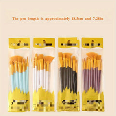 12pcs Watercolor Brush Set for DIY Painting and Acrylic Art