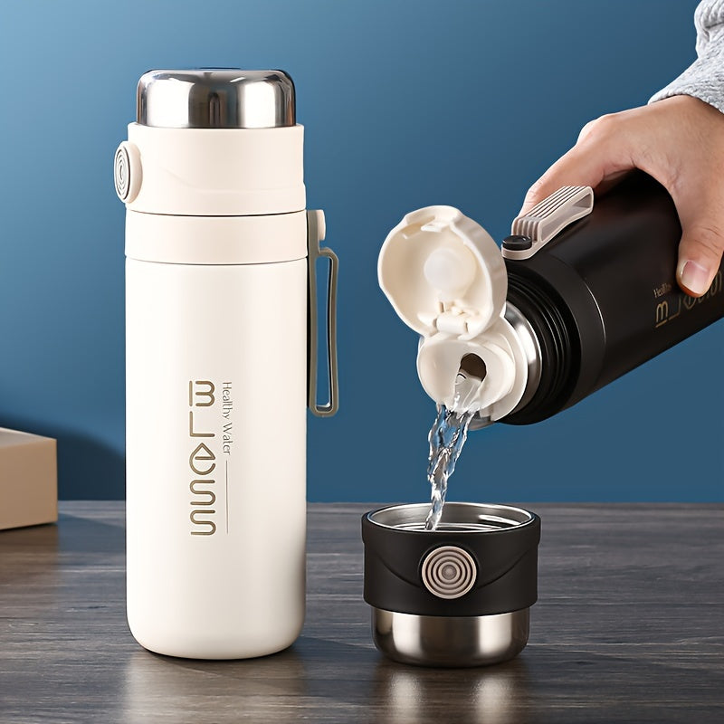 Stainless Steel Water Bottle 500ml with Tea Filter Leakproof Insulation Cup