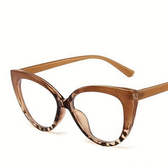 Cat Eye Anti Light Glasses Clear Lens Optical Spectacles