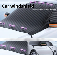 Four Seasons Motors Car Windshield Sunshade with Built-in Magnet