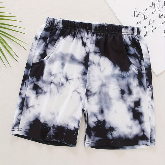 Boys' Tie Dye Printed Beach Shorts