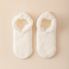 Plush Ankle Socks Women's Stockings Soft & Warm Low Cut Hosiery