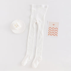 Girls Plain Argyle Pattern Pantyhose Socks For Kids