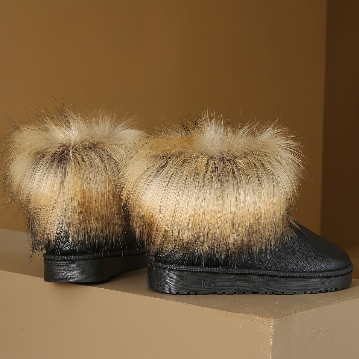 Women's Winter Thermal Furry Snow Boots Waterproof Non slip Ankle Boots