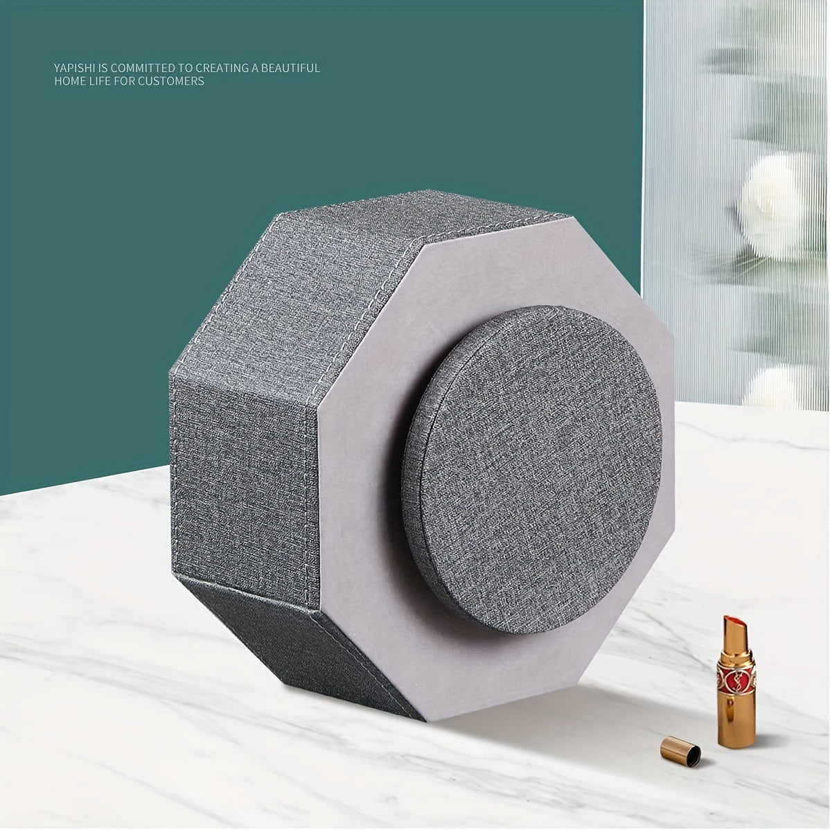 Desktop Remote Control Holder Waterproof PU Leather Storage Box