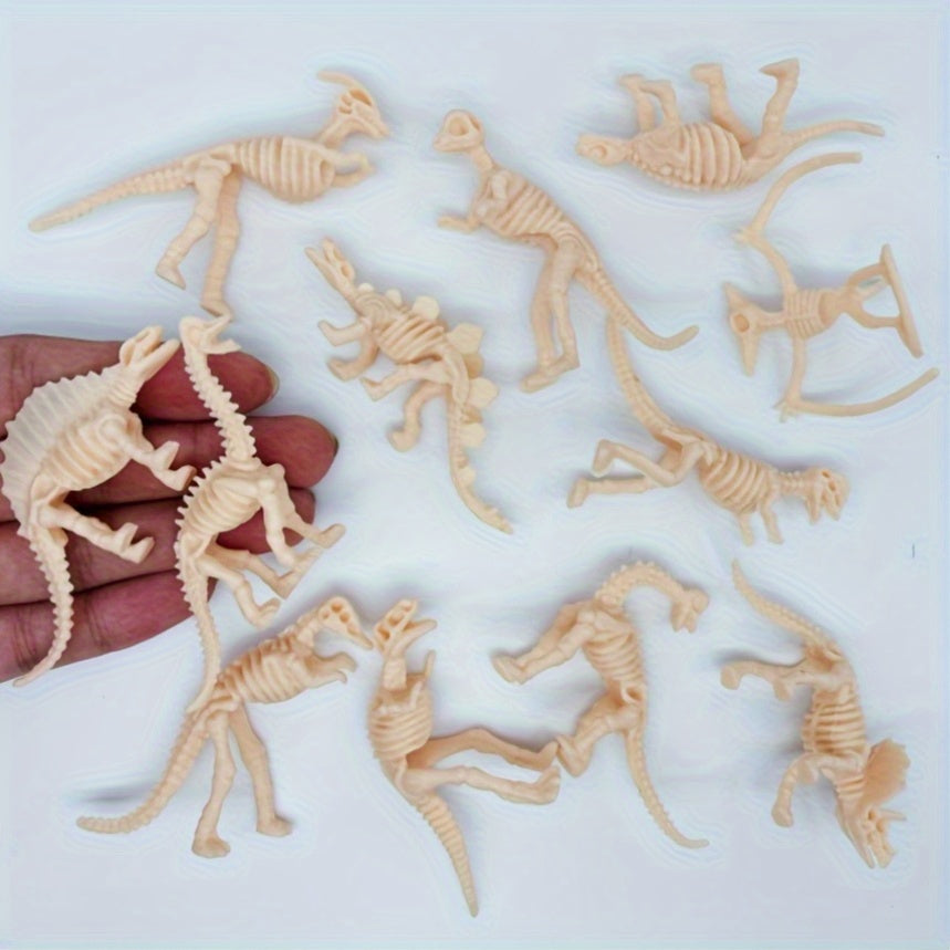 Mini Dinosaur Skeletons Set - 18pcs Realistic Figures