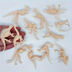 Mini Dinosaur Skeletons Set - 18pcs Realistic Figures