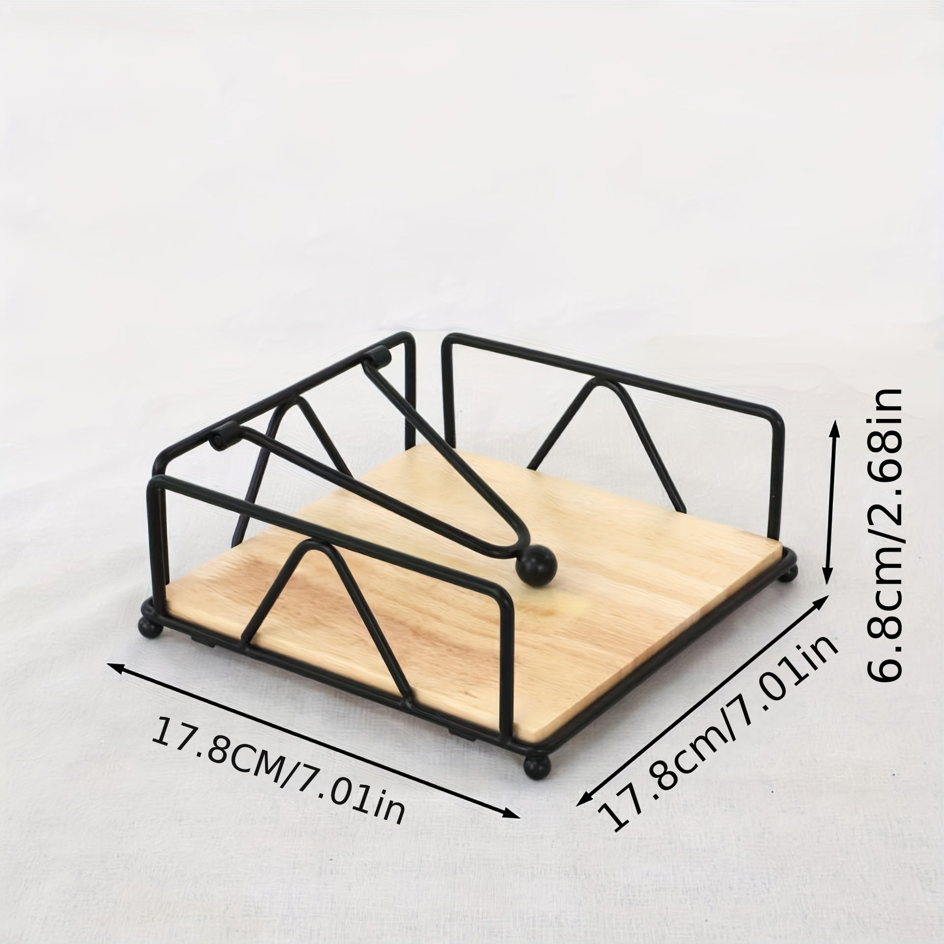 Iron Napkin Holder Classic Arc Series Three door Paper Towel Clip