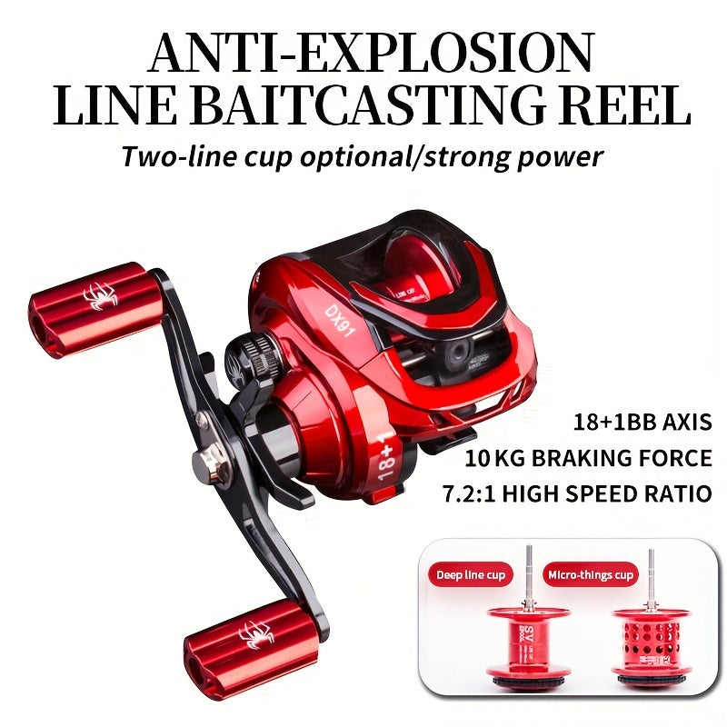 Stainless Steel High Speed Fishing Reel 17 1BB Baitcasting Reel