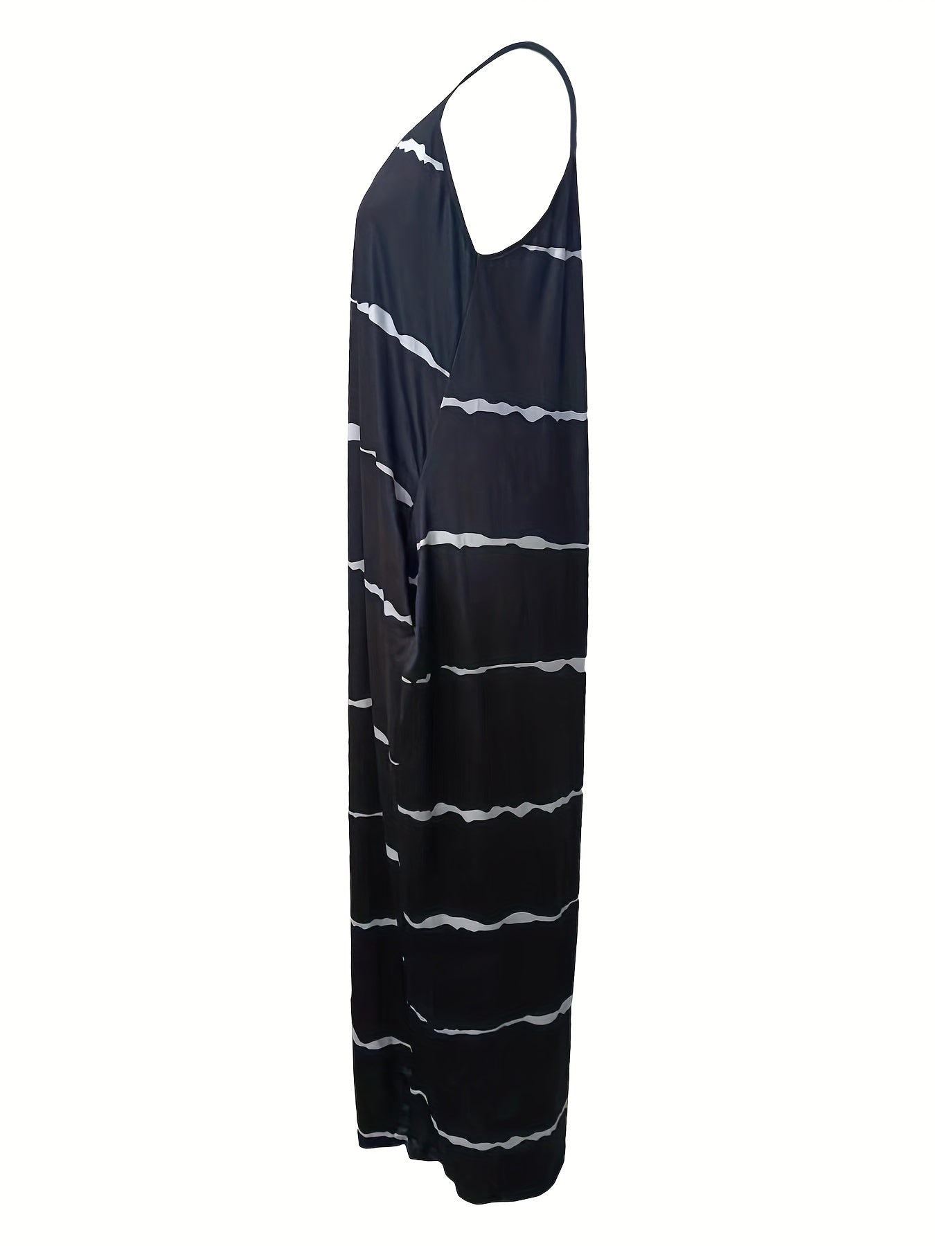 Cami Maxi Dress With Pockets Women's Plus Stretch V Neck Long Dress