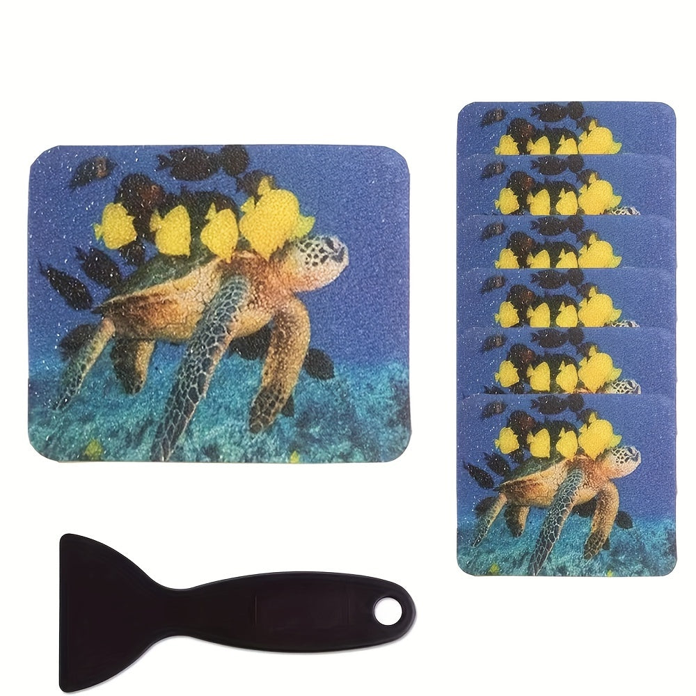 6pcs Duck Theme Non Slip Stickers with Scraper