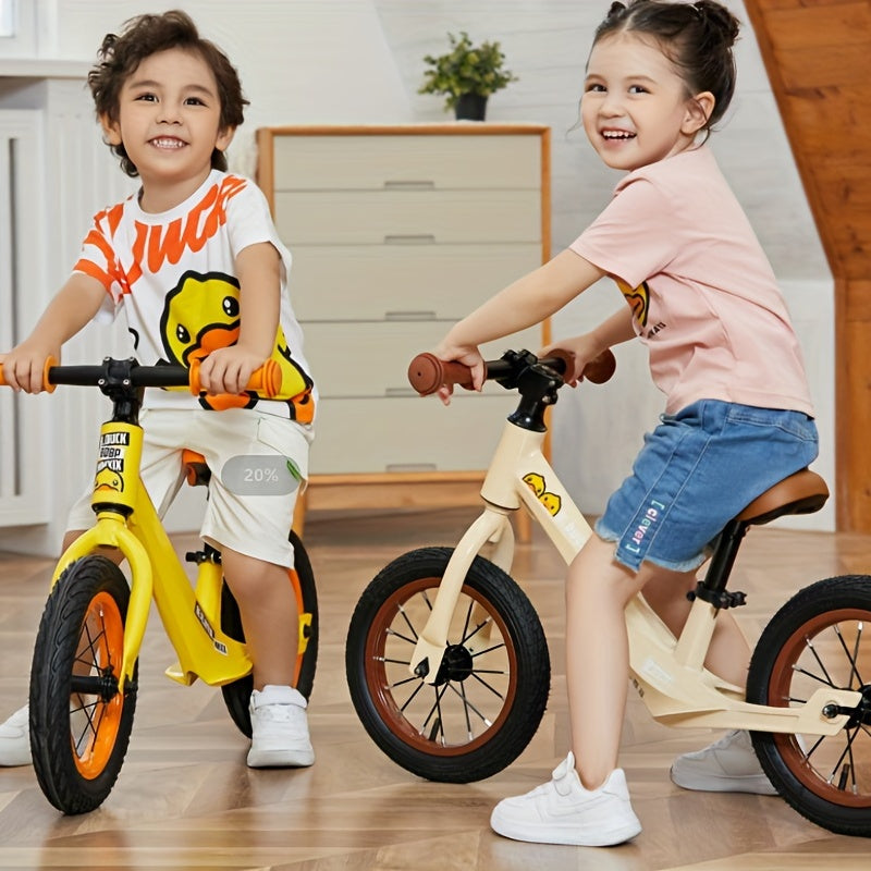 Little Yellow Duck Balance Bike for Ages 1-6 No Pedal Sliding Learning Bike
