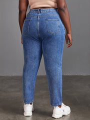 High Waisted Ripped Jeans Women Casual Denim Jeans