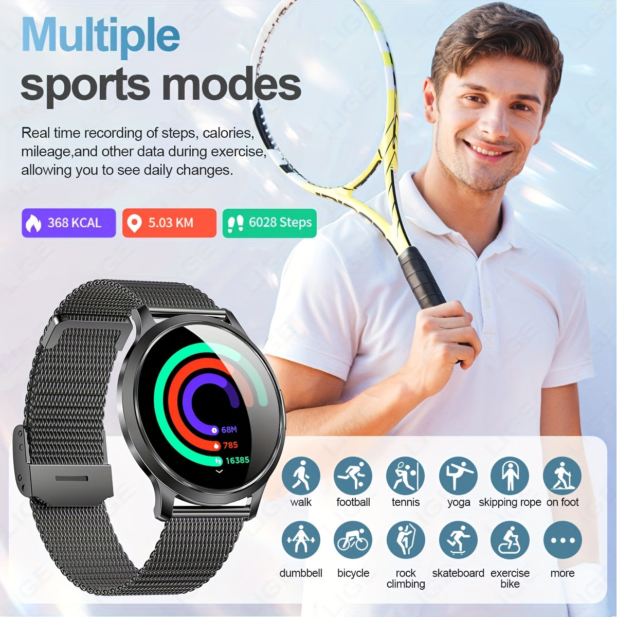 LIGE Smart Watch Fitness Tracker Outdoor Smartwatch for Women Men