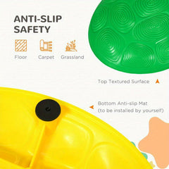 Colorful 6-Piece Stepping Stones Set with Slip Mats for Outdoor Balance Play
