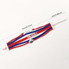 Softball Charm Bracelet for Sports Lover Girls