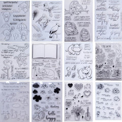Animals Clear Stamp Flower Rubber Stamp Transparent PVC Seal DIY Scrapbooking
