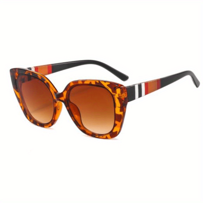 Men's Polarized Stripe PC Sunglasses Retro Cat Eye Shape