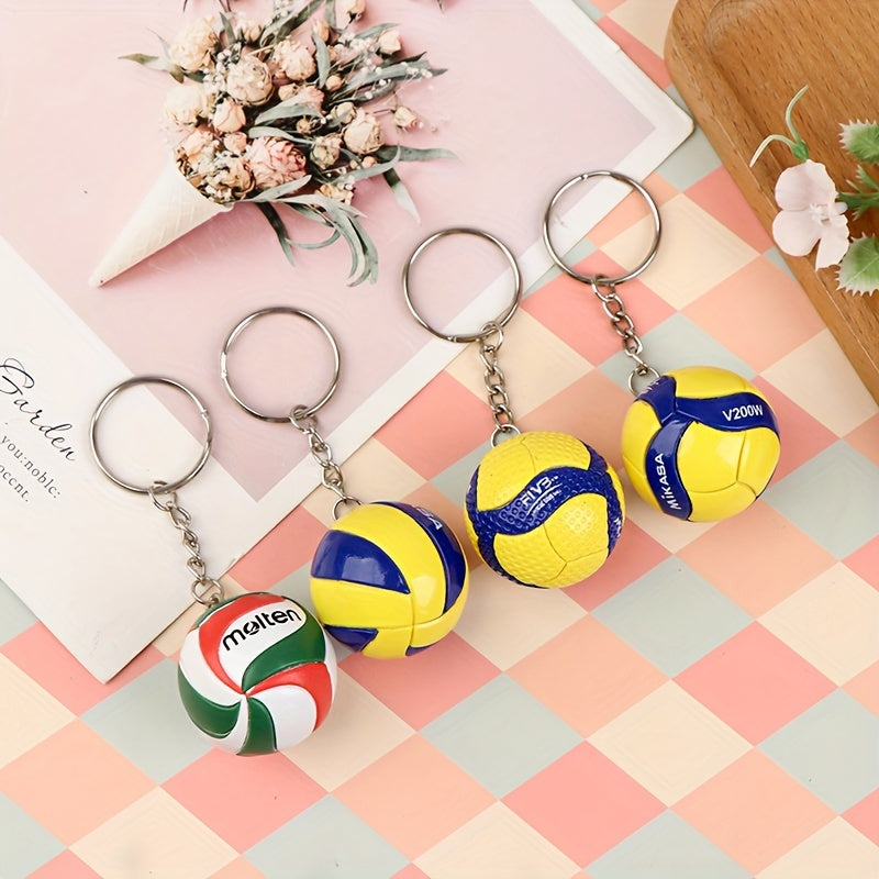 Creative Volleyball Keychain Small Sports Ball Key Chain Pendant Gift