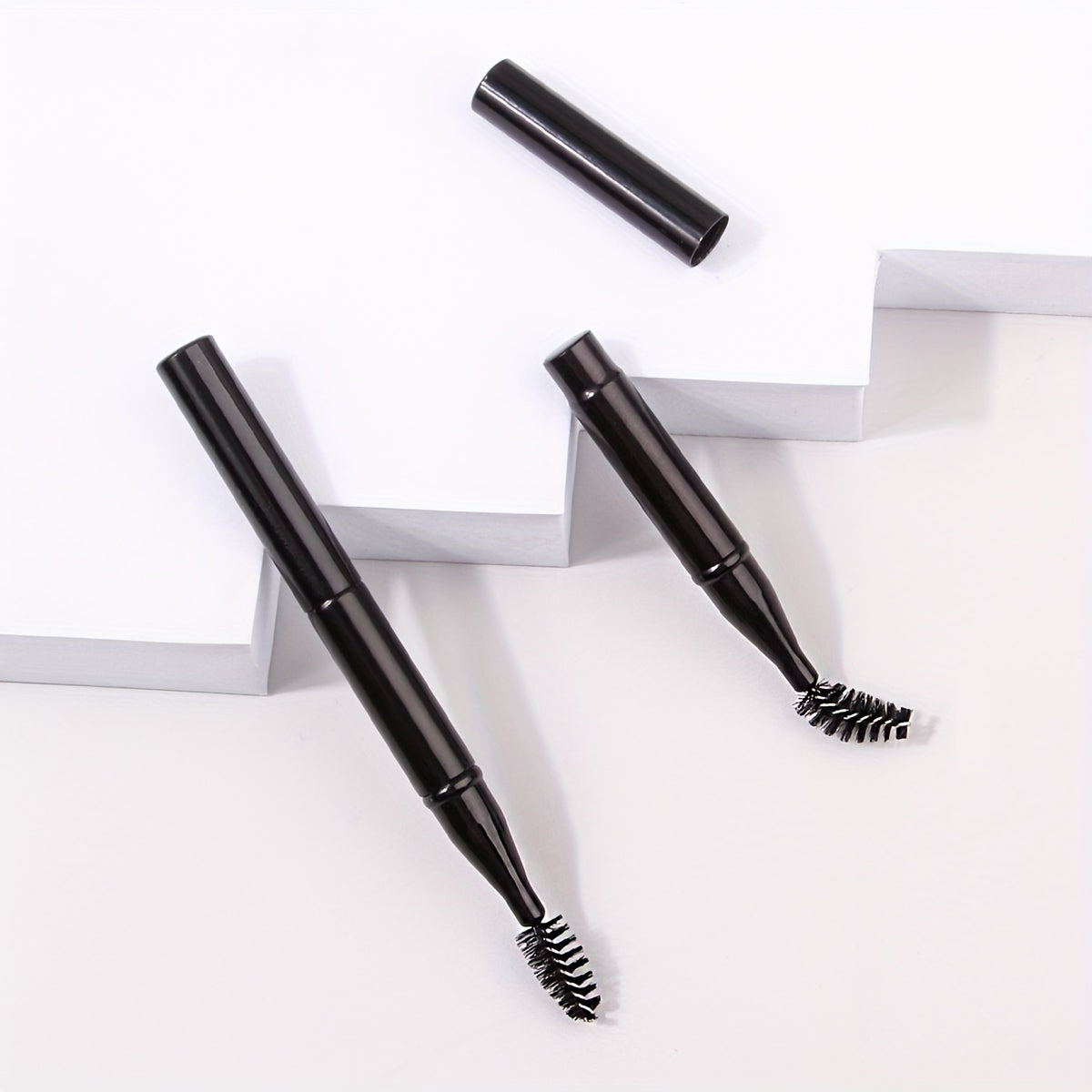 Mini Eyebrow Brush Eyelash Comb Mascara Wand Applicator Eye Brushes with Cap