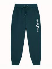 Men's Letter Print Joggers - Casual Stretch Waist Sweatpants