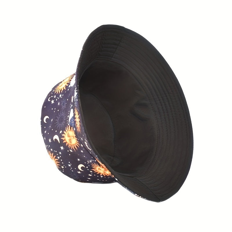 Starry Sky Bucket Hat Outdoor Sun Protection for Men Y2K Travel