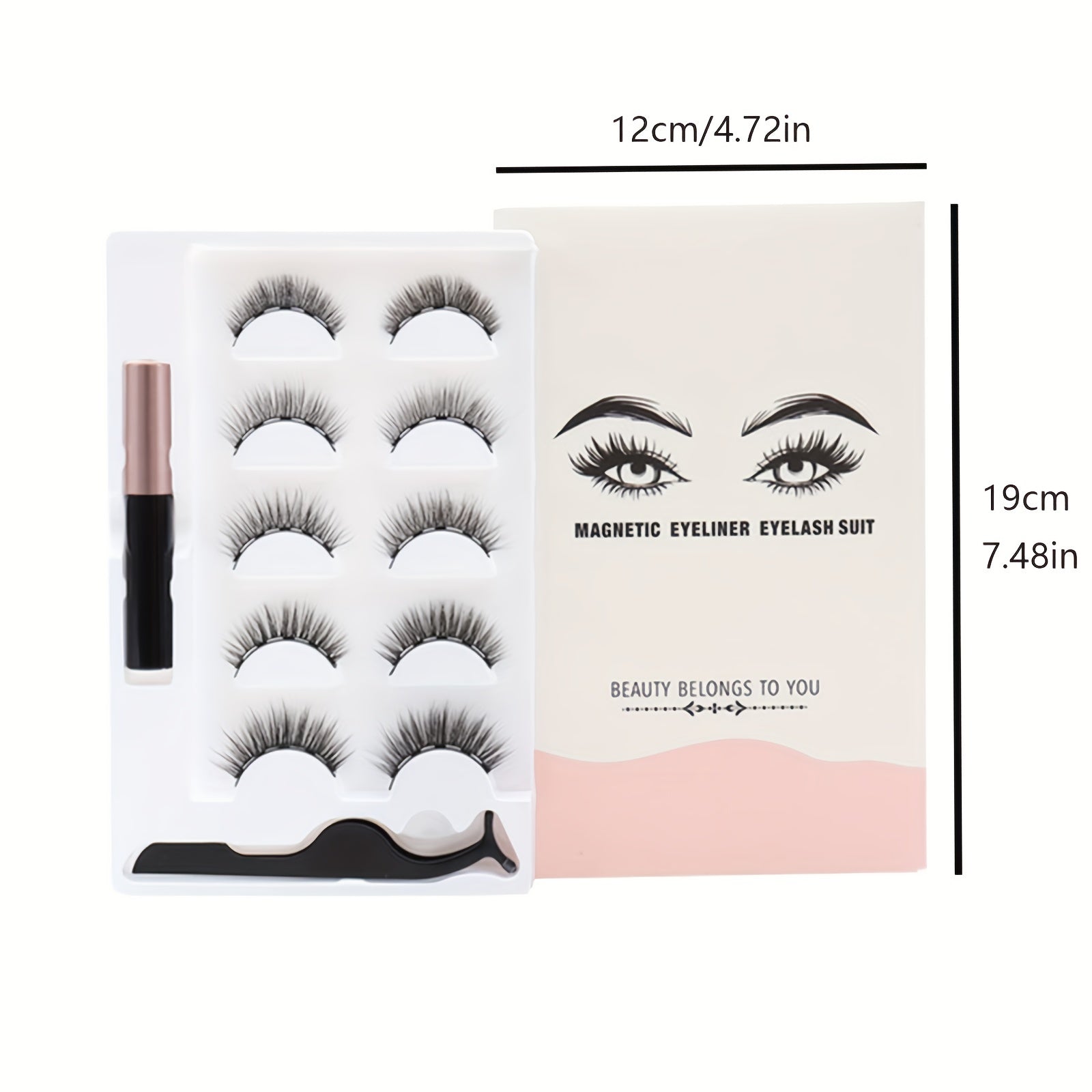 5 Pairs Magnetic Eyelashes Extension Kit Natural Look