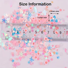 20g Luminous Soft Shell Nail Art Sequins Mixed With Pearl PVC Resin