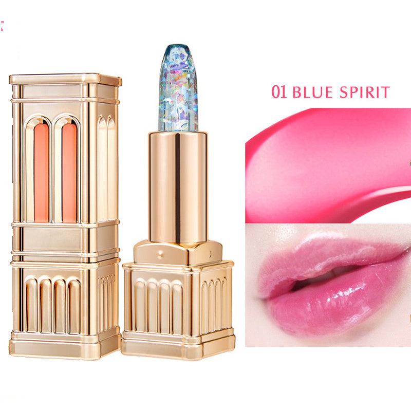 Glitter Temperature Changing Lip Balm Golden Foil Tinted Lipstick