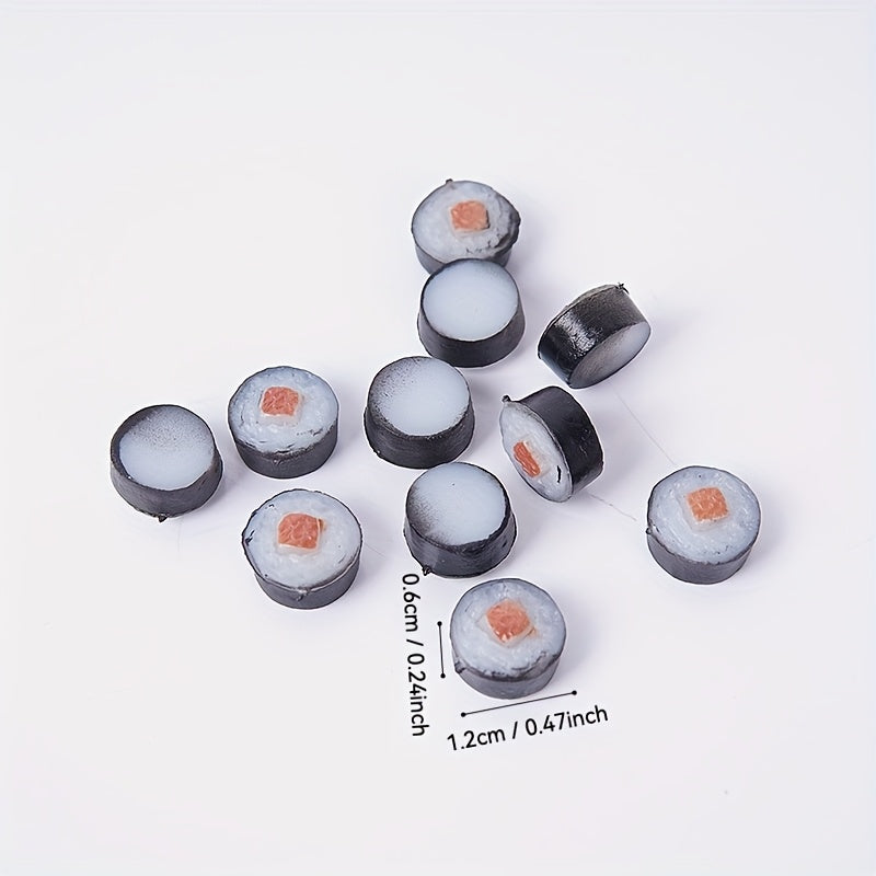 Mini Sushi Model Dollhouse Kitchen Accessories Round Nori Sushi DIY Food Toys