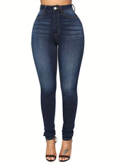 Plus Distressed High Rise Skinny Jeans