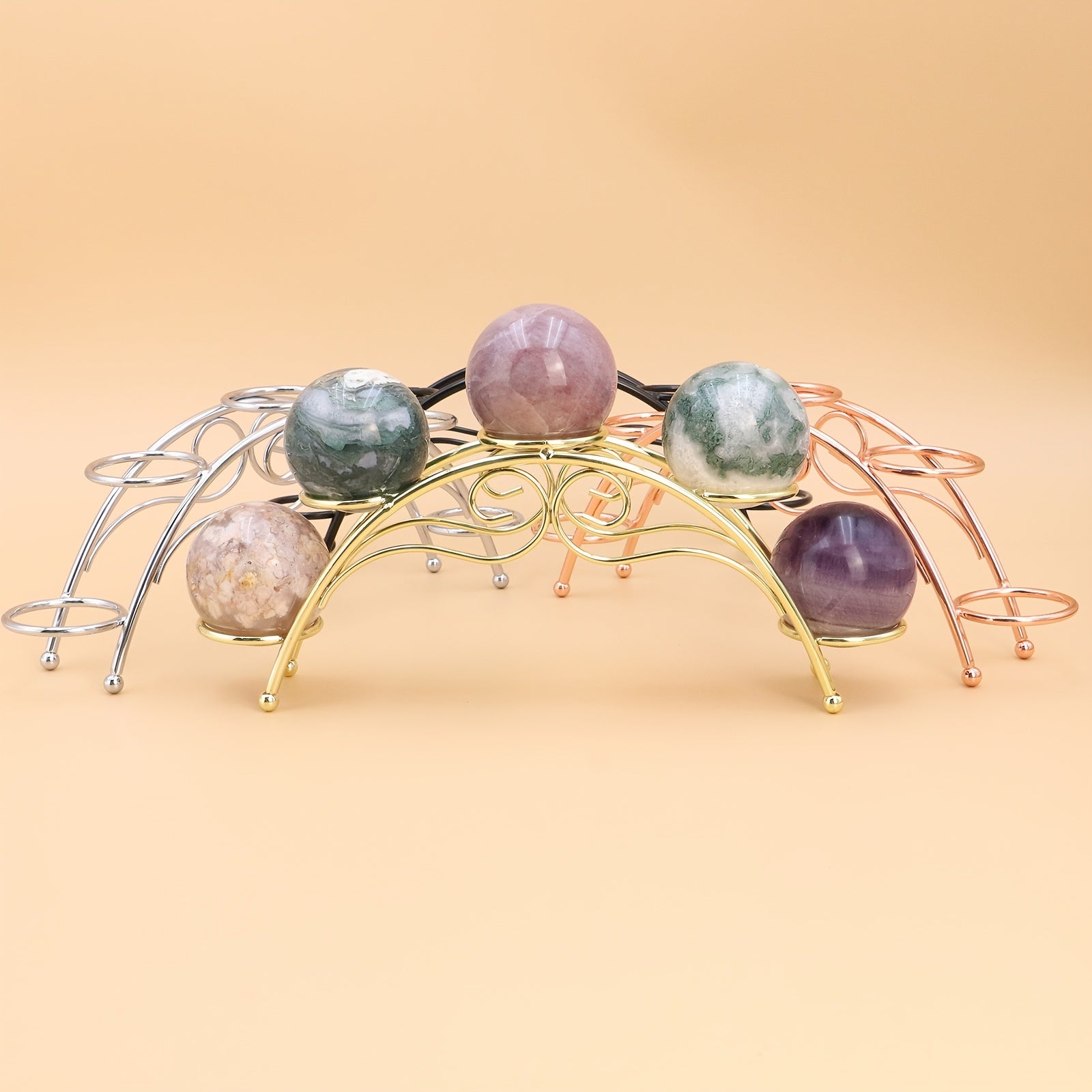 Arched Crystal Ball Base Ornaments for Crystal Balls Home Office Decor