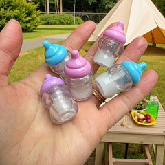 4pcs Mini Milk Bottles for Dollhouses Creative Displays Toy House Decor