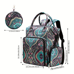 Boho Style Yarn Bag Portable Mommy Bag USB Charging Port