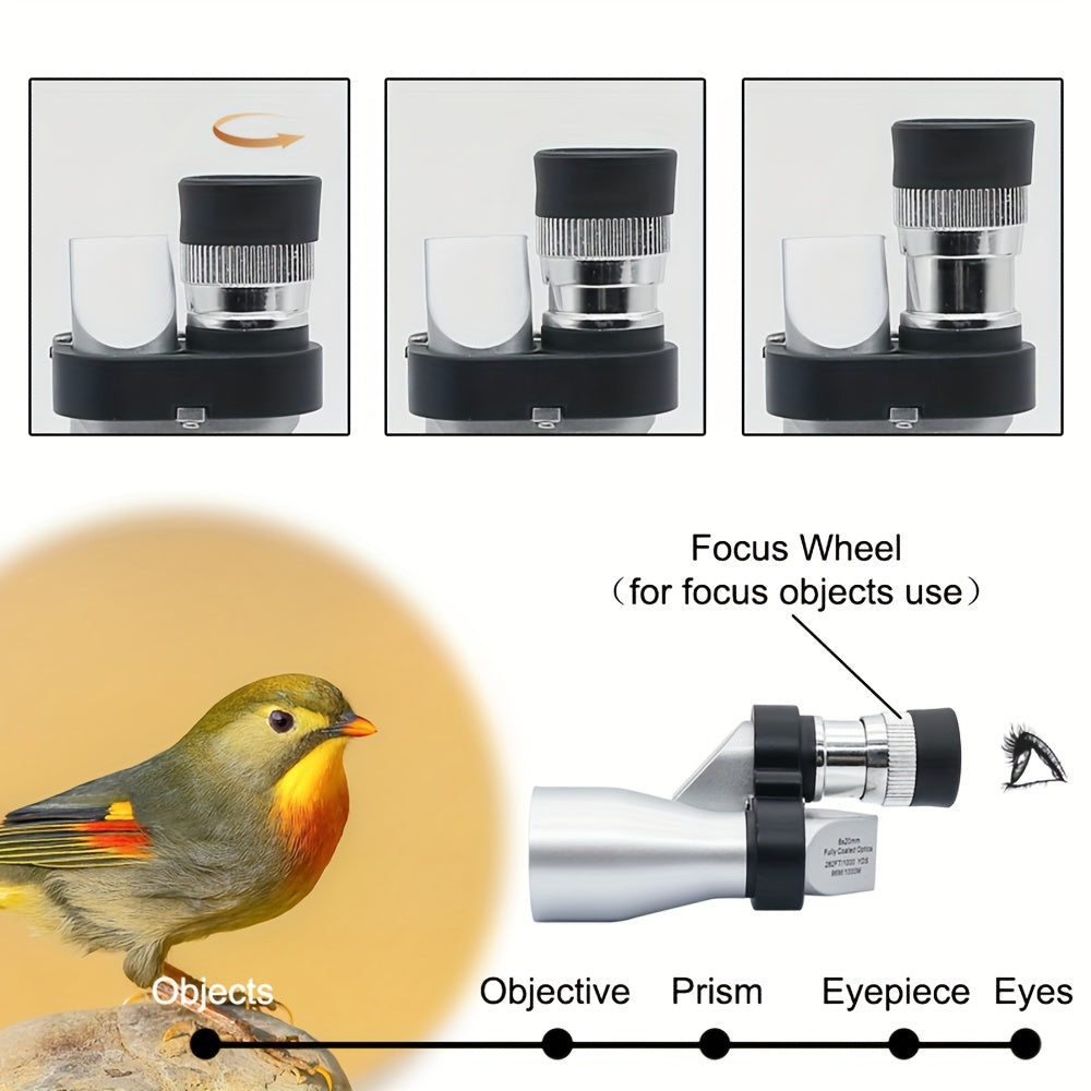 Mini Monocular Telescope 8x Magnification for Outdoor Sports Hiking Bird Watch