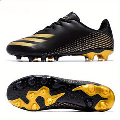 Boys' Spiked Football Cleats Non Slip Lace Up Outdoor Soccer Shoes