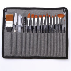 18pcs Paint Brush Set Enhanced Synthetic Brush Set