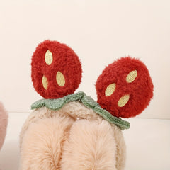 Strawberry Plush Winter Earmuffs Anti Freeze Soft Furry Earmuffs