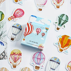 46pcs Hot Air Balloons Box Stickers DIY Hand Account Decoration Scrapbooking