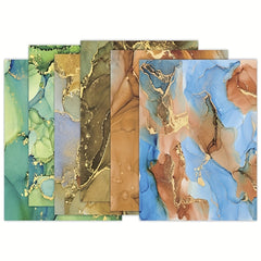 24pcs Marble Texture Paper for DIY Scrapbooking and Crafts 6in