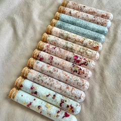 25pcs 45ml Glass Test Tubes with Cork Stoppers for Bath Salt Candy