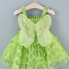 Mesh Princess Dress with Butterfly Wings for Baby Girl Parties