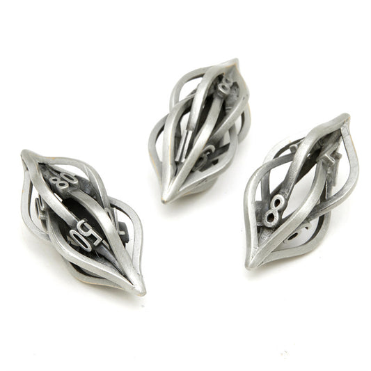 7pcs Metal Hollow Polyhedral Dices Creative Craft Decoration Party Roleplay
