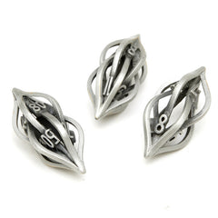 7pcs Metal Hollow Polyhedral Dices Creative Craft Decoration Party Roleplay