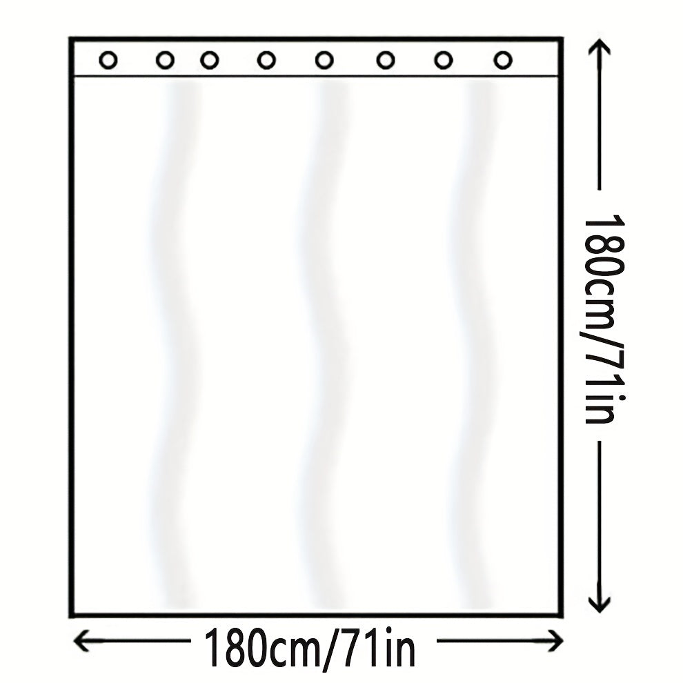Large Checkered Shower Curtain PEVA Lined Waterproof Lattice Curtain