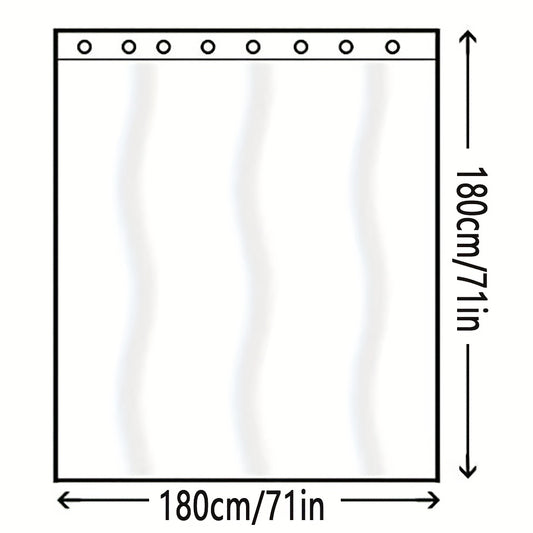 Large Checkered Shower Curtain PEVA Lined Waterproof Lattice Curtain