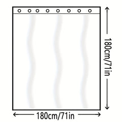 Large Checkered Shower Curtain PEVA Lined Waterproof Lattice Curtain